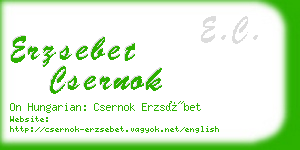 erzsebet csernok business card